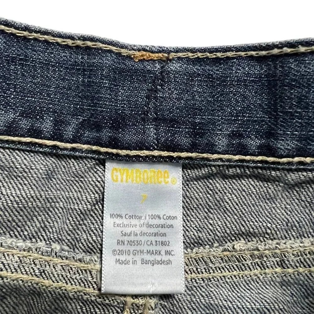 Gymboree Sz 7 Embroidered Snowflake Denim Skirt